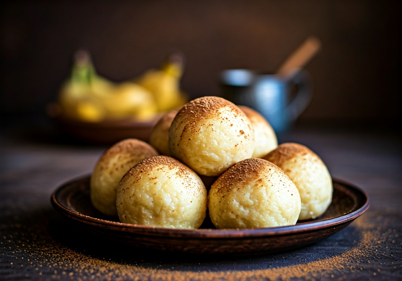 Bolinho de Chuva Recheado com Banana na Airfryer