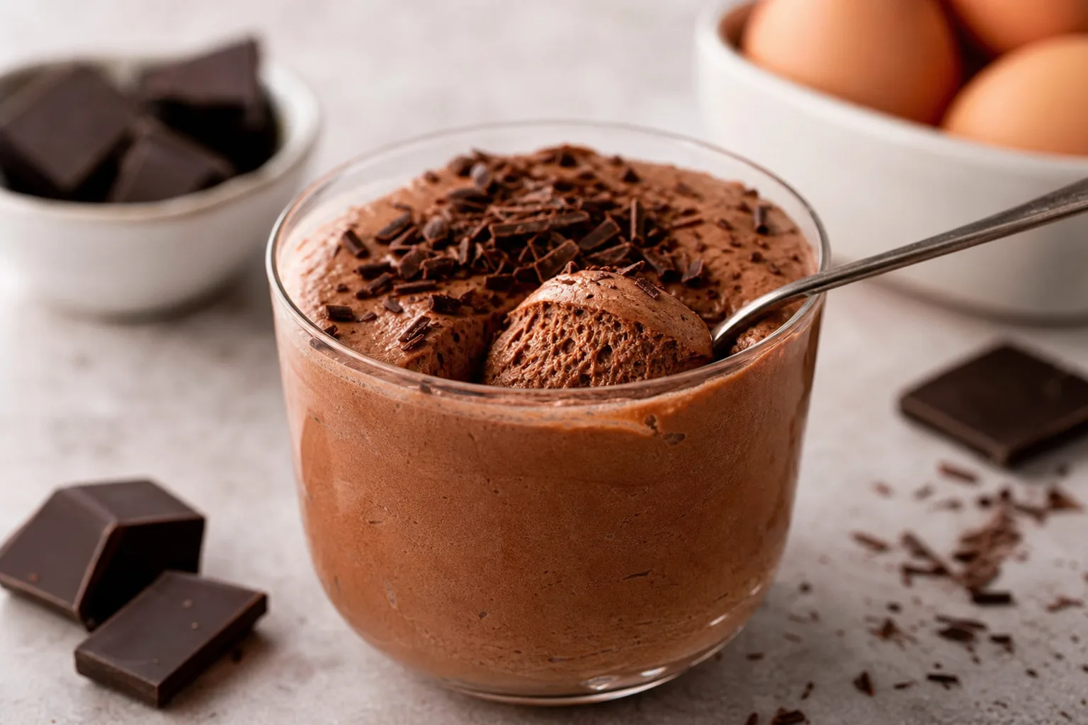 Mousse de chocolate simples com 3 ingredientes