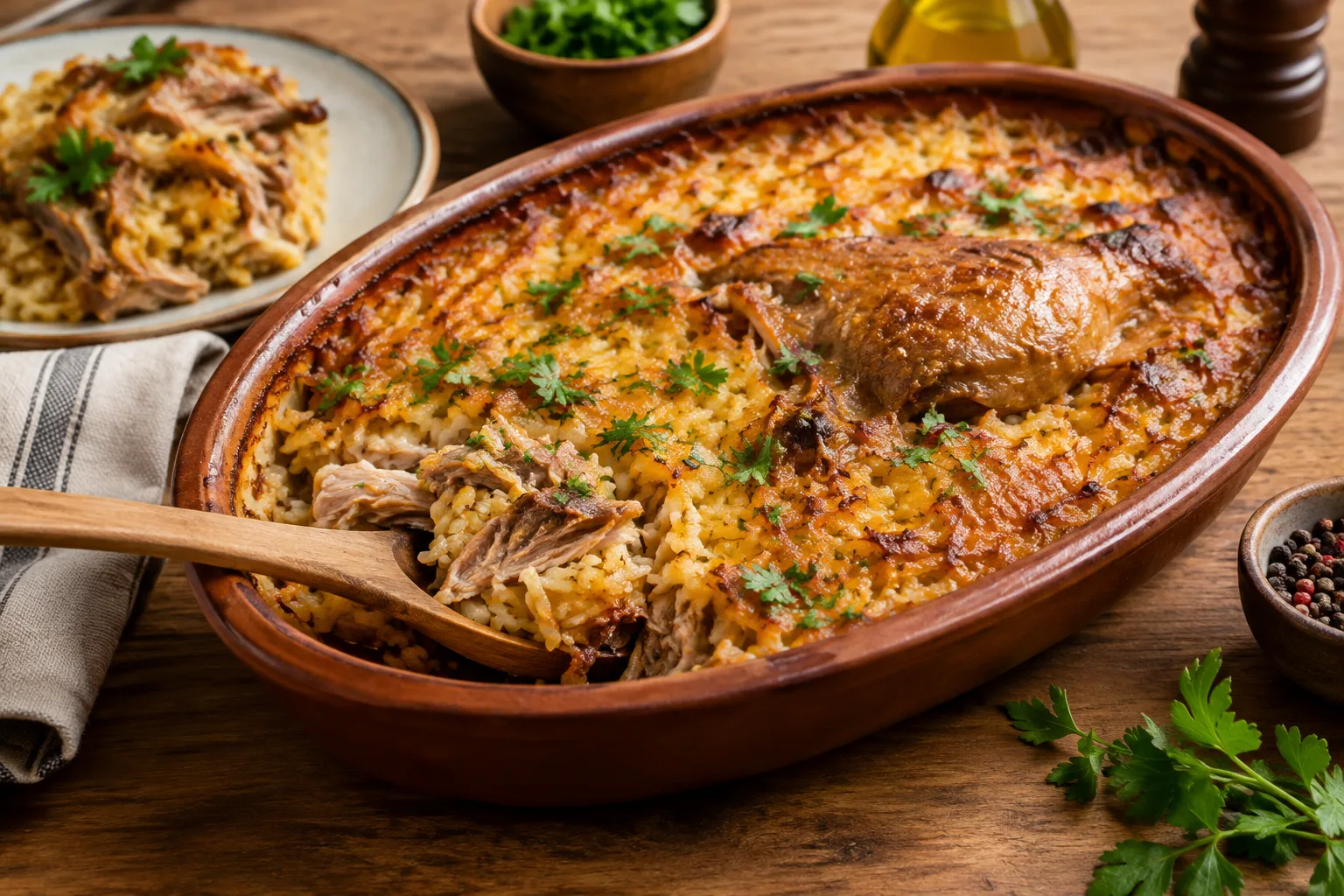 Arroz de pato tradicional à portuguesa: receita no forno