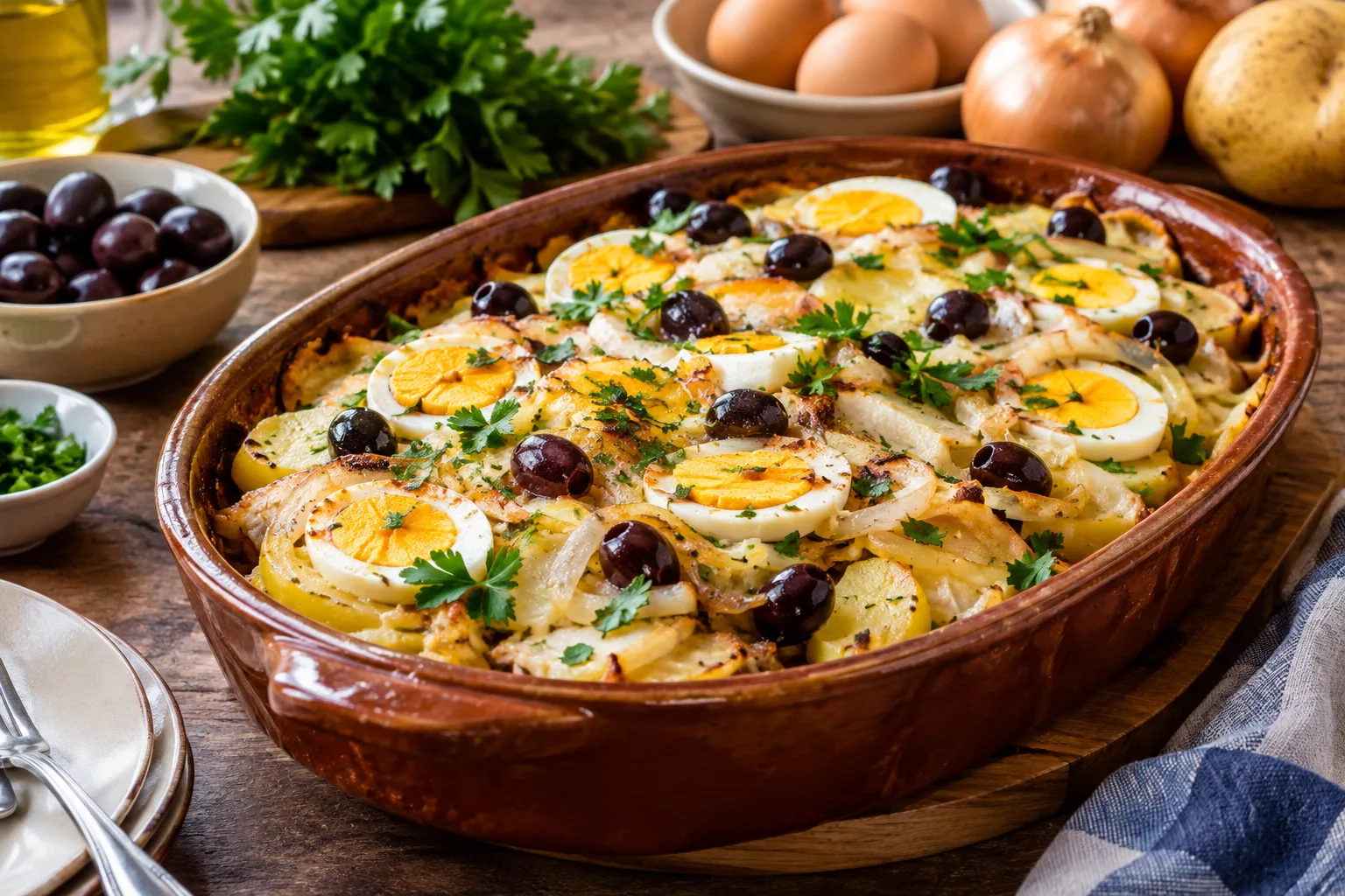 Bacalhau à Gomes de Sá tradicional no forno: receita passo a passo