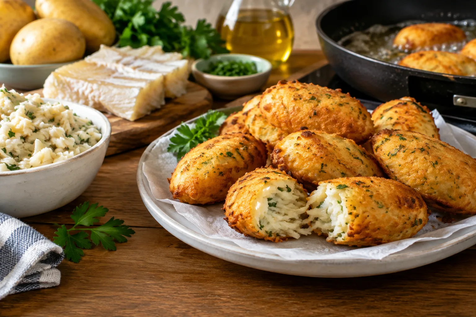 Pastéis de bacalhau tradicionais: receita dourada e leve